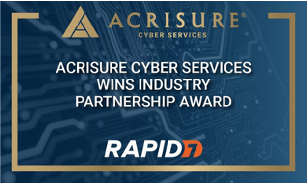 Rapid7 Industry Partnership Award for Acrisure Cyber Services